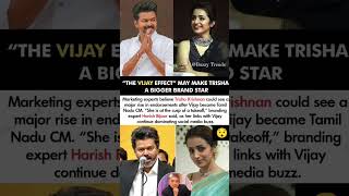 Vijay Thalapathy's Effect May Make Trisha Krishnan A Bigger Brand Star#trishakrishnan#news