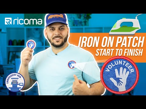 Embroidered IRON-ON PATCH Tutorial | Make Uniforms Fast | Ricoma Embroidery Machine (EMB Hub Ep115)