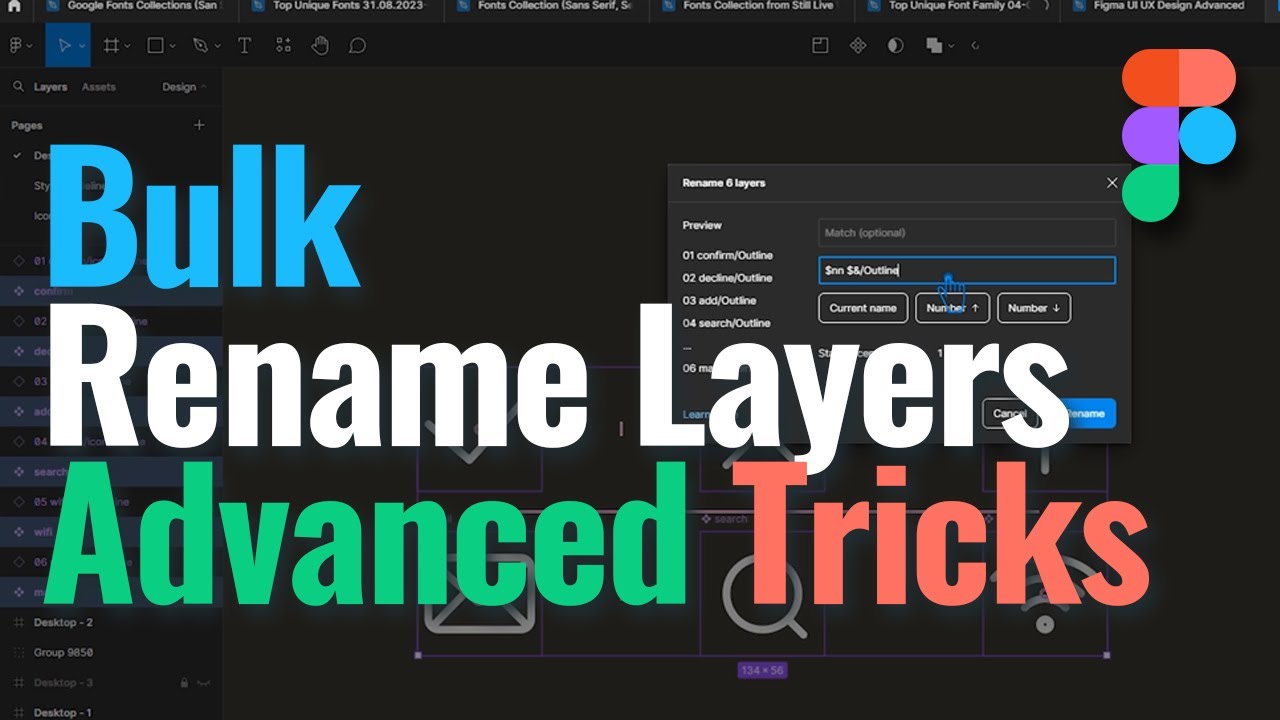 Bulk Rename Layers in Figma | Figma Bulk Rename Layers - YouTube