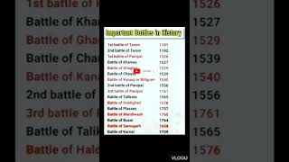 Important battles in Indian history#trending #share #gk #subscribe  history of india.