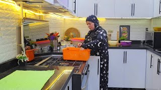 مطبخ رشروشا🌿روتين يوم كامل بعيدا عن الطيبات تدميس الفول في الحله اكلة الحله الواحده بشرائح اللحمه👌