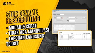 Cara Input Stok Opname Di Beeaccounting