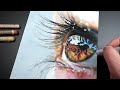 Oil Pastel Drawing｜Realistic Eye Drawing｜반짝이는 눈동자 그리기｜오일파스텔화