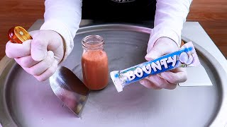 Bounty ice cream rolls street food - ايس كريم رول باونتي