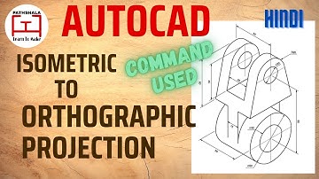 How To Convert Isometric To Orthographic||Projection Drawing AutoCAD 2020||#Engg.Pathshala