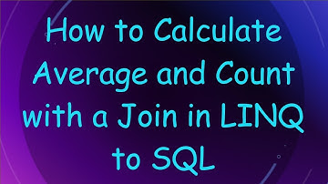 How to Calculate Average and Count with a Join in LINQ to SQL