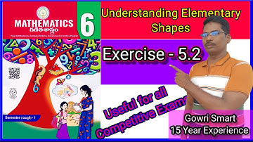 6th Class Maths New Syllabus|| Chapter-5||Understanding Elementary Shapes|Exercise 5.2 All Problems