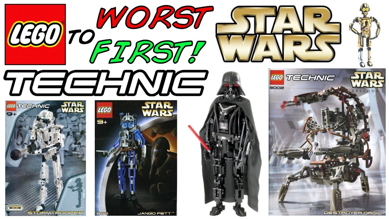LEGO Worst To First  ALL LEGO Star Wars TECHNIC Sets! 