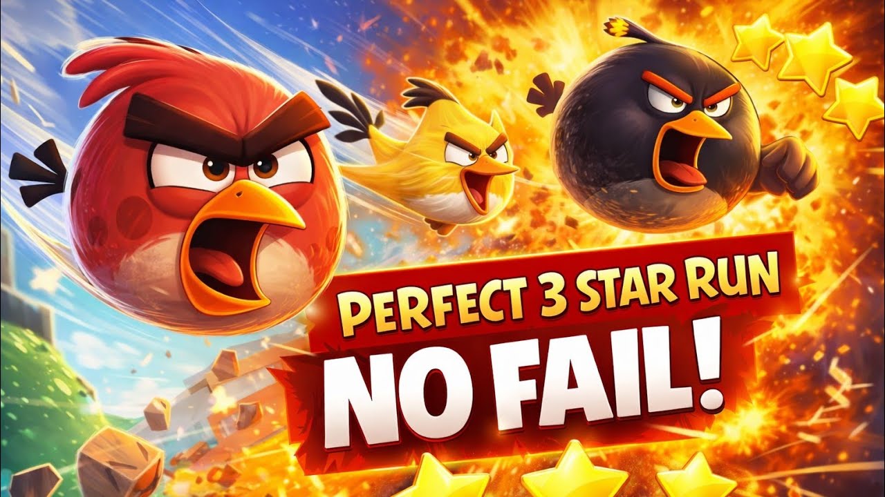 Angry Birds PERFECT 3 Star Run 🐦 | Full Game Walkthrough (No Fail)