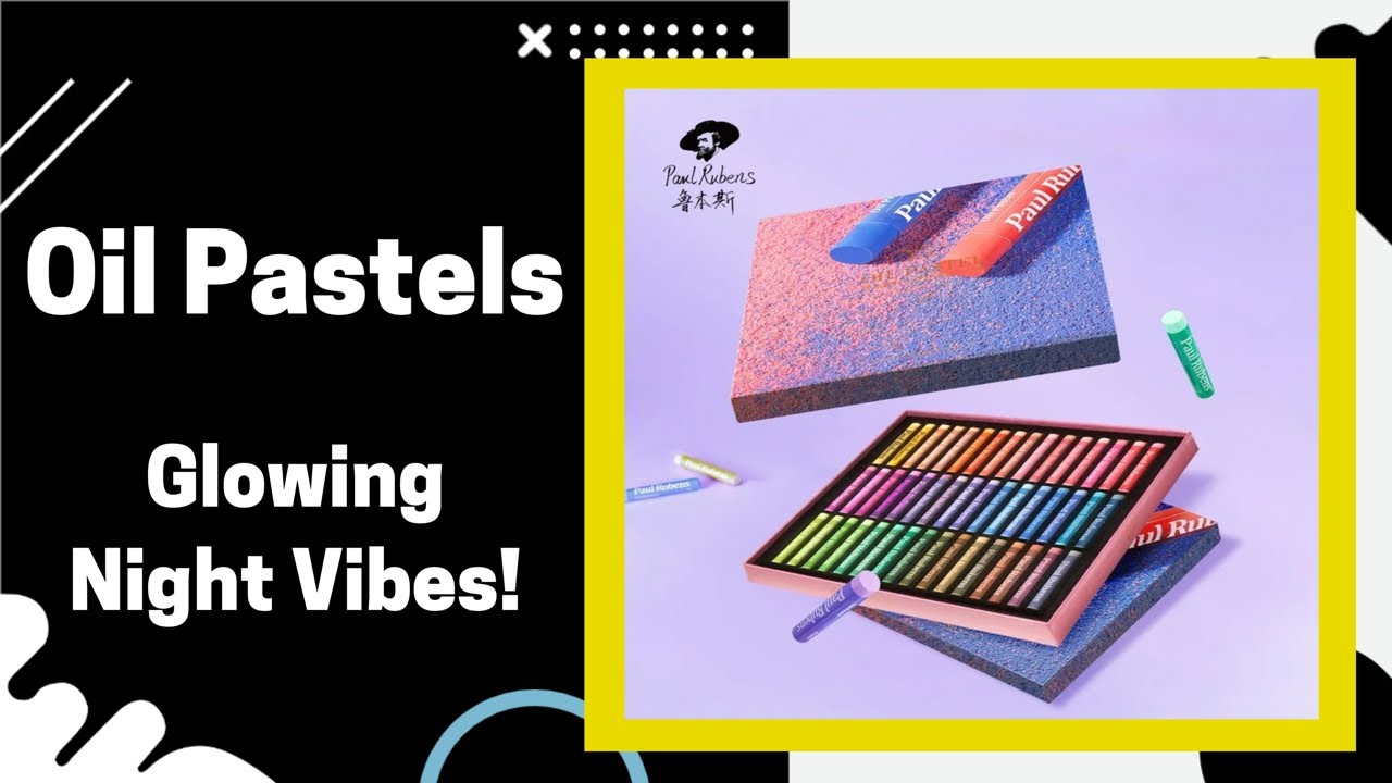 Рисуем волшебный ночной силуэт с помощью светящихся лампочек | Масляная пастель