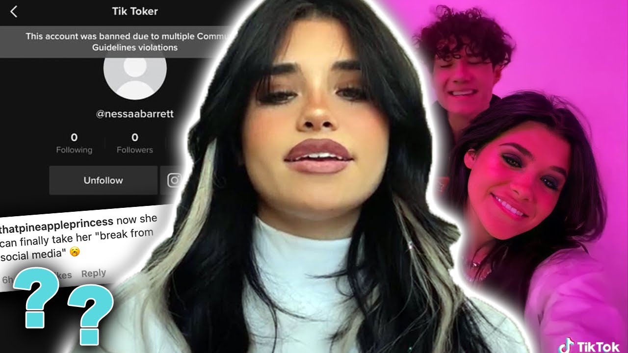 Nessa Barrett TRICKS Fans By Banning Her Own Tiktok Account?! | Hollywire