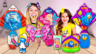 Jully E Layra Abrindo Ovos De Páscoa Com Brinquedos