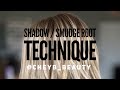 Technique ombresmudge root utilisant redken shades eq  retour  la srie basiques