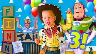 TOY STORY BIRTHDAY PARTY SURPRISE! 🚀 (Finn Turns 3 Birthday Special!)