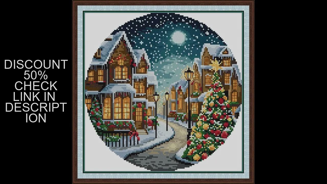 Christmas Eve 3 cross stitch kit aida 14ct 11ct count print canvas cross stitches   needlework embro
