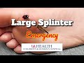 Huge Splinter Stuck in 7th Grader's Foot