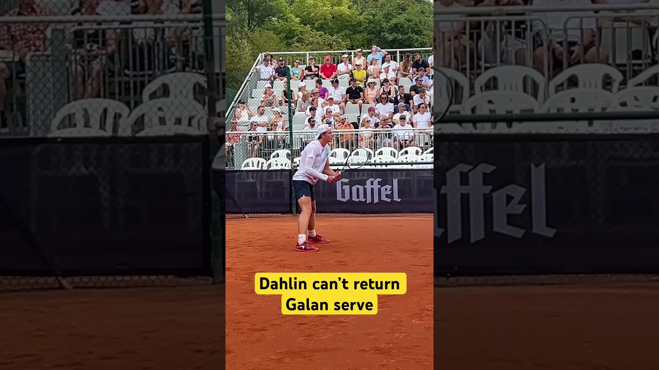 Dahlin can’t return Galan serve in Bonn Open Challenger quarter-final #atp #atpchallengerhighlights