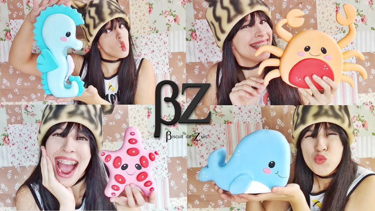 DIY - Tema fundo do mar - Peças decorativas em biscuit - Estrela/Caranguejo/Baleia/Cavalo marinho