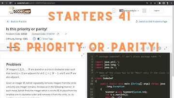 ISPAR | IS THIS PRIORITY OR PARITY! | May Starters41 2022 | My Solution| CodeChef