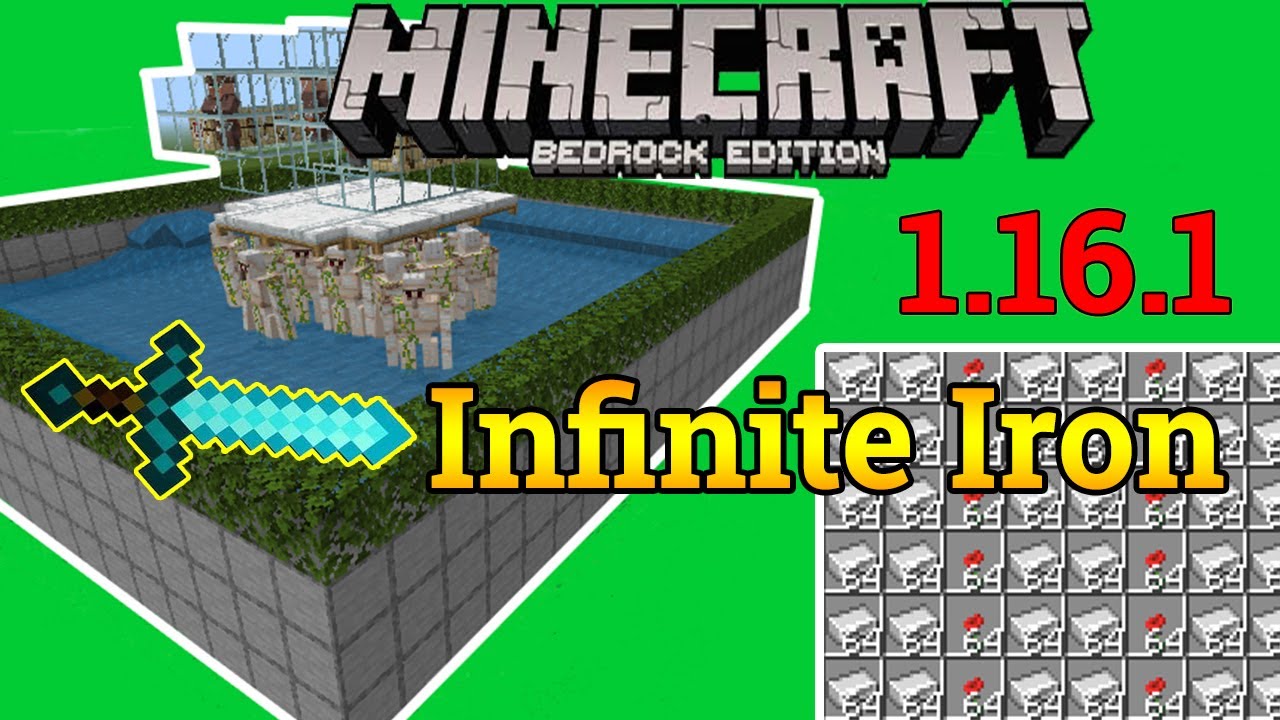 How to make an iron farm in Minecraft Bedrock 1.16.1 update I Infinite