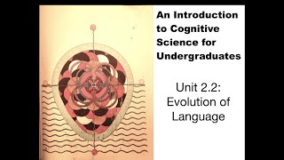 Unit 2.2: Evolution of Language
This playlist contains videos presenting lecture material for a 12 week course, COMP 20090 Introduction to Cognitive Science, taught at University College Dublin. It is taught by Dr. Fred Cummins, http://fredcummins.net Unit 2.2: Evolution of Language