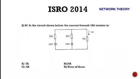 Q66 ISRO 2014 Solutions Electronics | ISRO Scientist / Engineer-SC Electronics Previous Year Paper