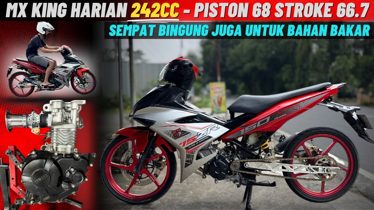 BORE UP & STROKE UP MX KING HARIAN 242CC DARI PATI JAWA TENGAH