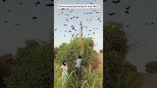 Farmer amazing hunting for crow 🐦‍⬛😱. #hunting #usa #usashorts #america #american #americana