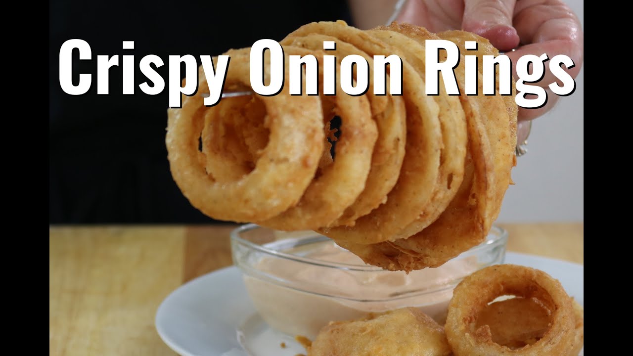 Crispy Onion Rings with Dipping Sauce (VIDEO) 