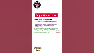 Why MSA is important
