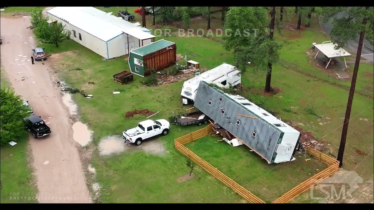 552022 Mount Enterprise, TX Tornado hits RV park injuring two Drone