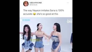 Nayeon Imitating Sana