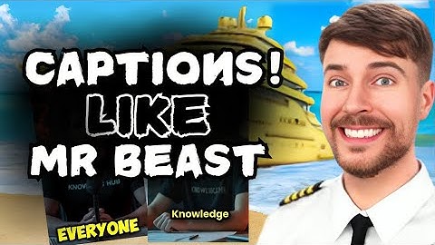 Captions on videos Like MrBeast with only 5 clicks: Easy Tutorial!