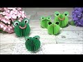 （ペーパークラフト）画用紙・コピー用紙でカエルの作り方【DIY】(Paper Craft) Frog