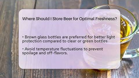 Where Should I Store Beer for Optimal Freshness? | The Pint Guy