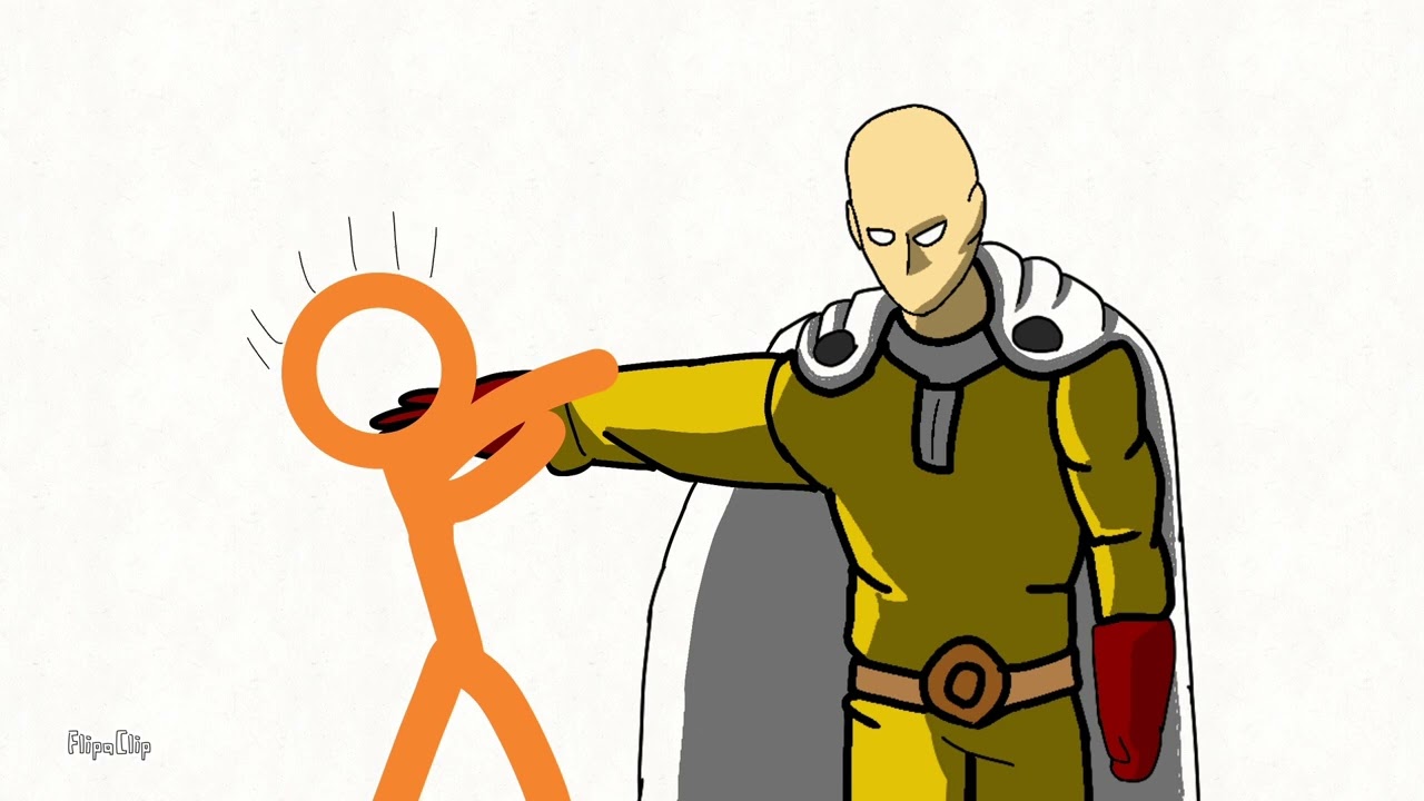 Сайтама vs Оранжевый Stickman (ремейк)