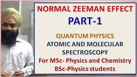 Normal Zeeman Effect (Part 1)