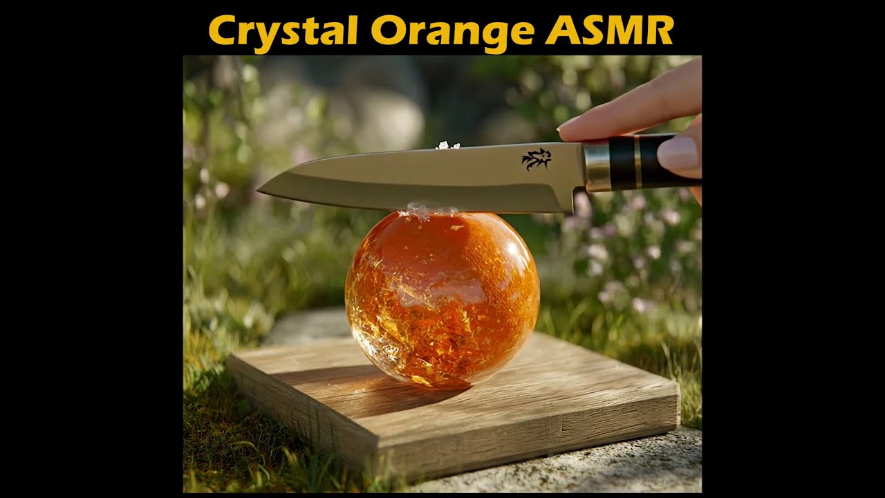 Orange🍊 Slicing🔪 ASMR  | Soothing Cutting Sounds & Juicy Visuals! 😌💦
