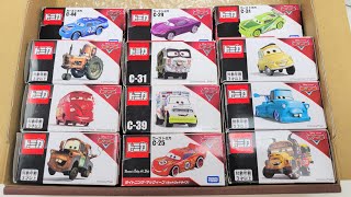 I arranged the boxes of Tomica "Disney Cars" and opened them