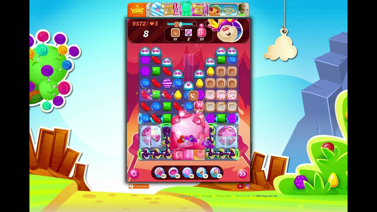 Legendary Level 9572    Candy Crush Saga Winter version