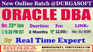 ORACLE DBA Online Training @ DURGASOFT