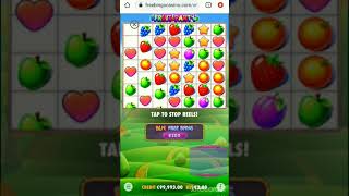 FRUIT PARTY ONLINE SLOTS freebingocasino.com play free on mobile #Shorts screenshot 1