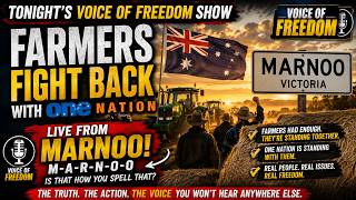 One Nation Victoria Leader Warren Pickering speaking with Vince @ Marnoo Farmer Fightback fundraiser