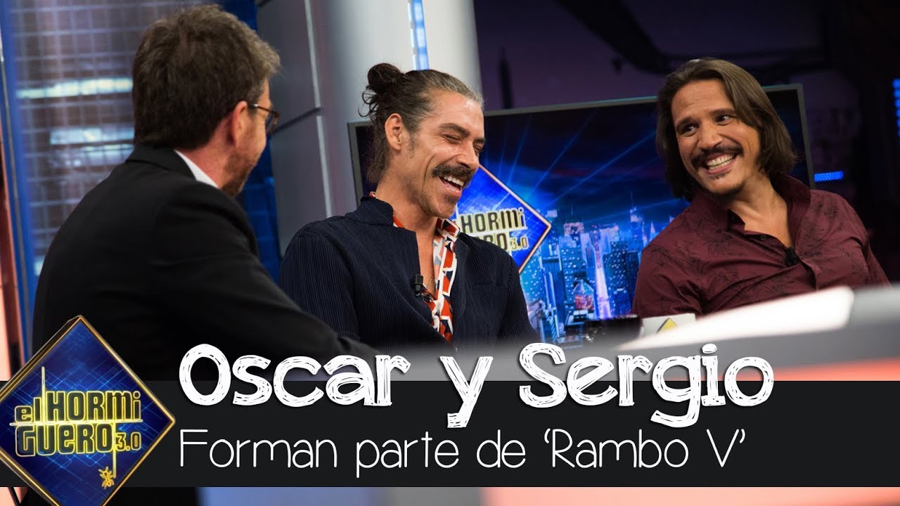 Sergio Peris-Mencheta y Óscar Jaenada sabiendo que formarían parte de Rambo V - El hormiguero 3.0 antena 3 vis a vis