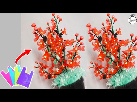 DIY Flower from Plastic Shopping Bag Cara Membuat  Bunga  