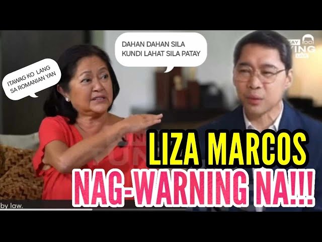 LIZA MARCOS NAG-WARNING NA SA MGA KONTRA GOBYERNO II IT HAS TO STOP class=