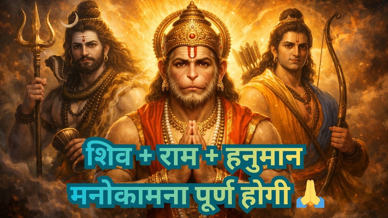 शिव राम हनुमान महाशक्ति भजन | मनोकामना पूर्ण करने वाला भजन | हर हर महादेव 🙏 जय श्रीराम 🚩 जय बजरंगबली
