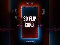 3D Flip Card CSS Trick You Need to See!#shorts