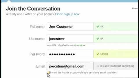 Create a Twitter Account in 3 Minutes!