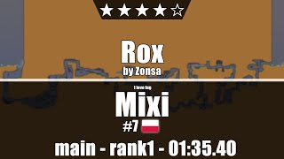 Mixi - rank1 | Rox by Zonsa | 01:35.40 | MAIN ★★★★✩ | DDraceNetwork (KoG)